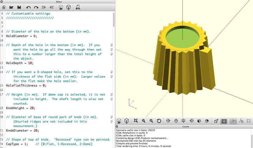 customizableKnob-openScad