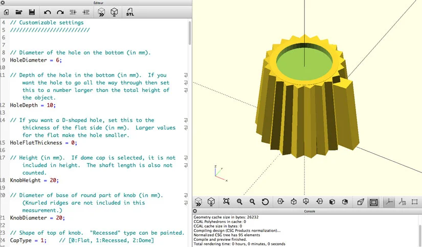 customizableKnob-openScad